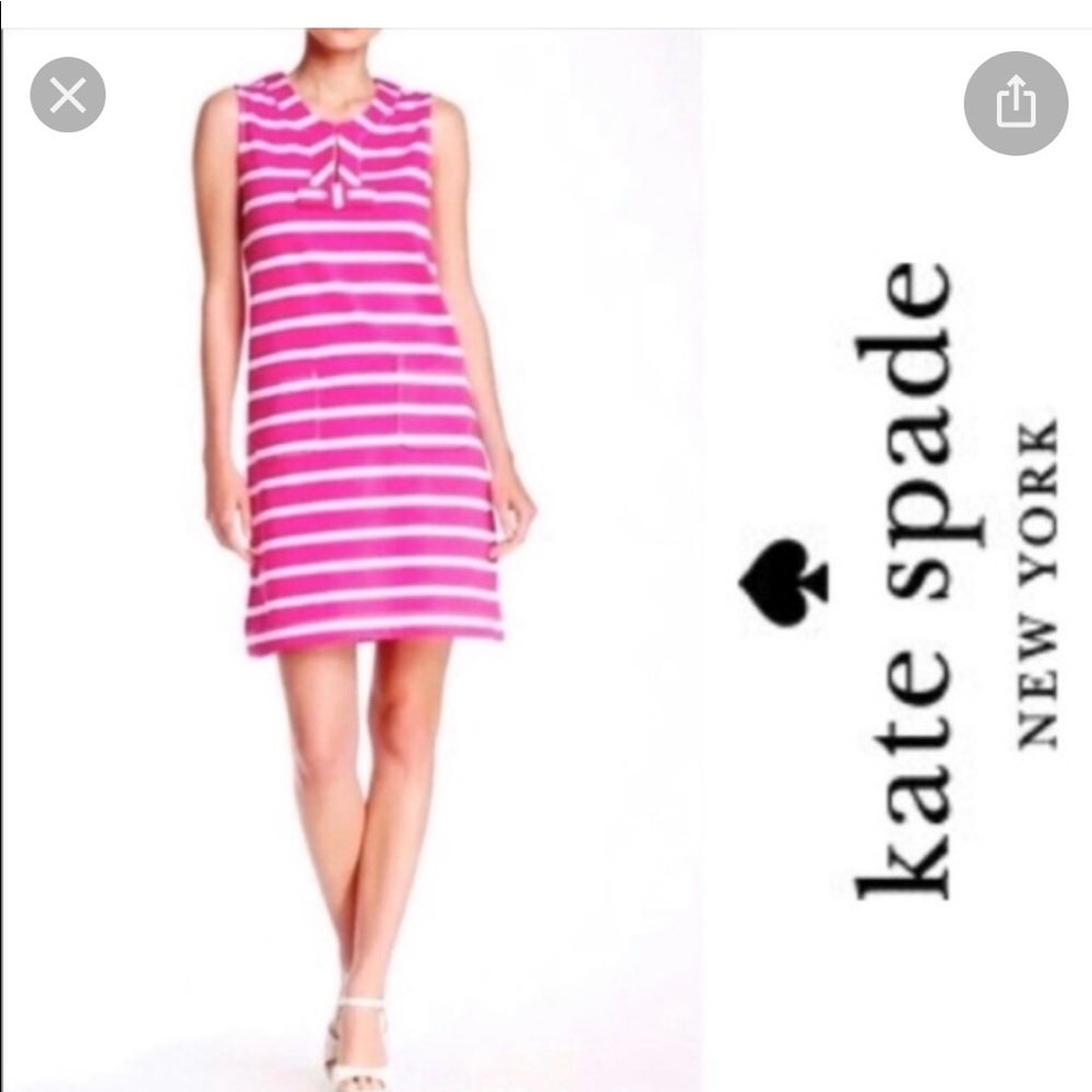 Kate Spade Rio Pink Tropez Stripe Dress Small